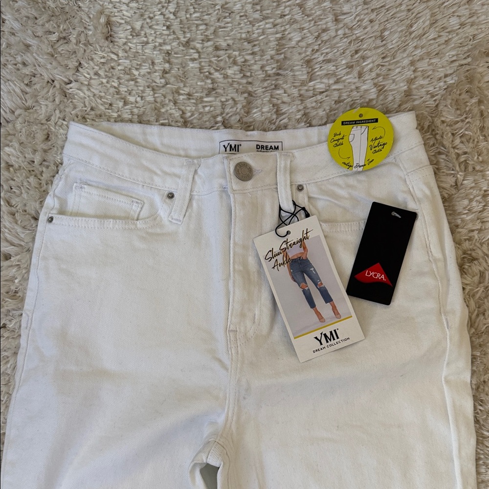 YMI Off-White Distressed Jeans - Picture 2 of 3